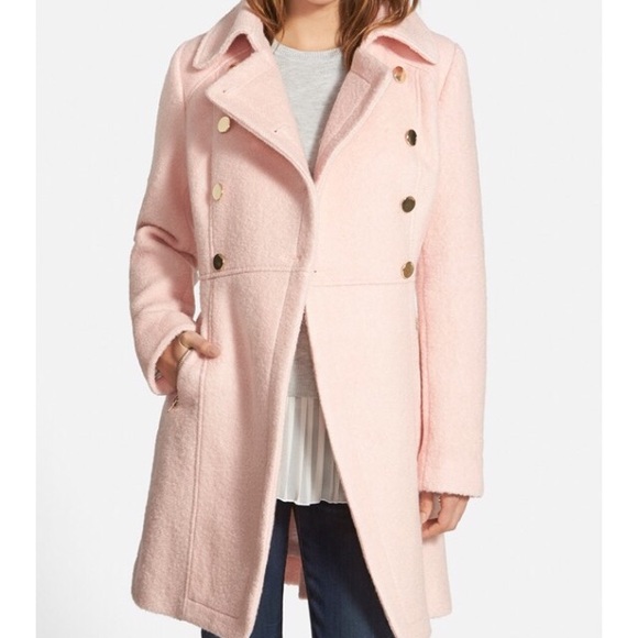 pink guess coat